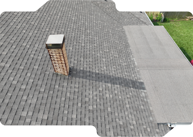 Shingle roof.