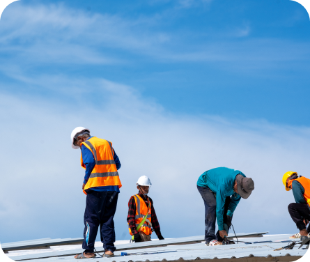 Commercial roof inspection.