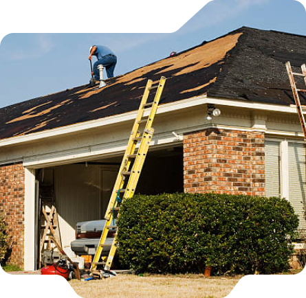 Damaged roof.